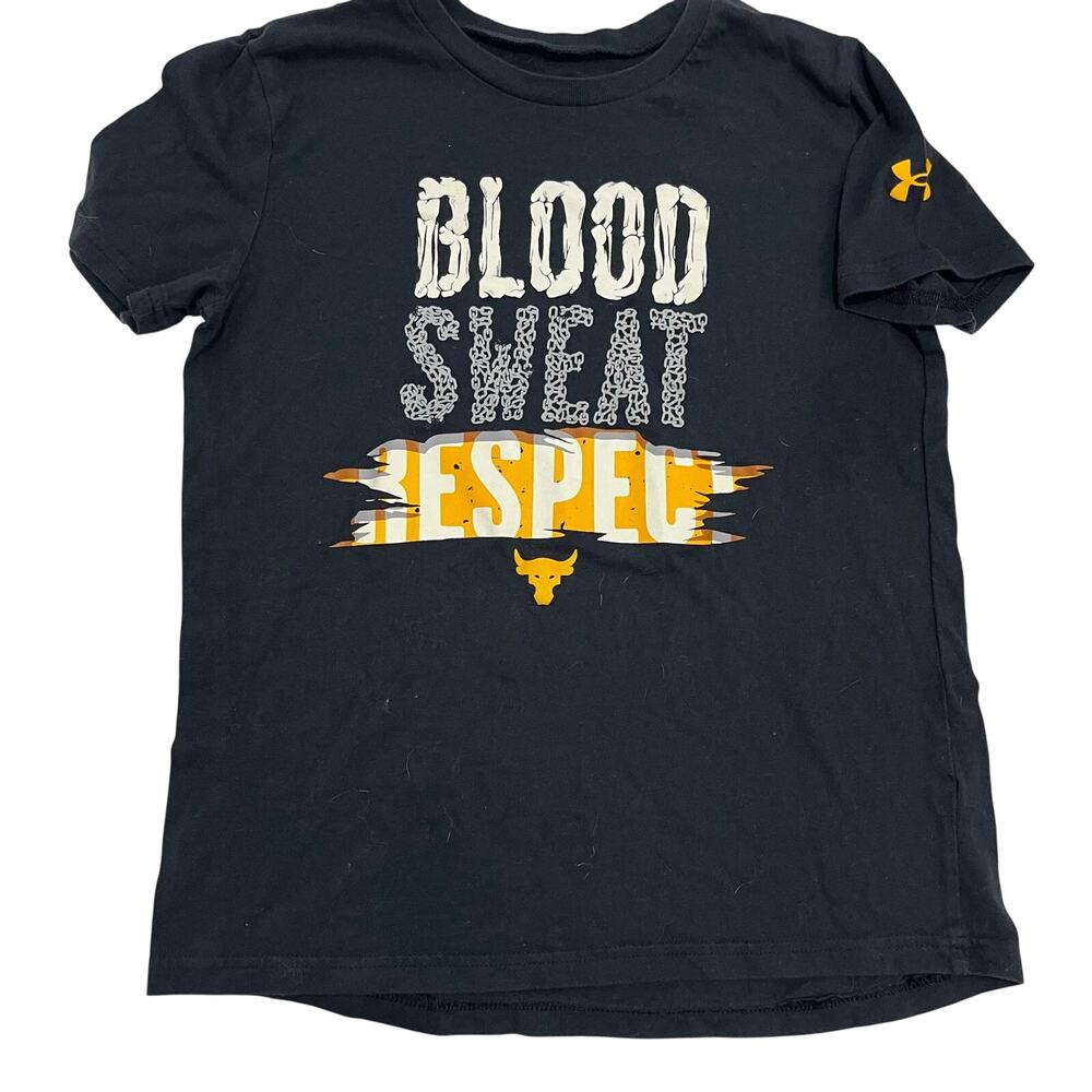 Under Armour Boy's MD  The Rock Blood Sweat Respect Graphic T-shirt
